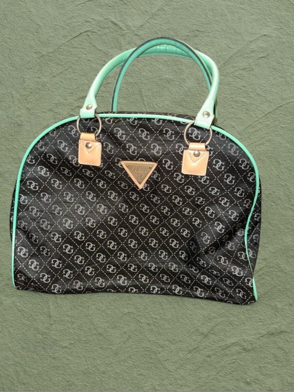 Guess Black Monogram overnight bag style tote